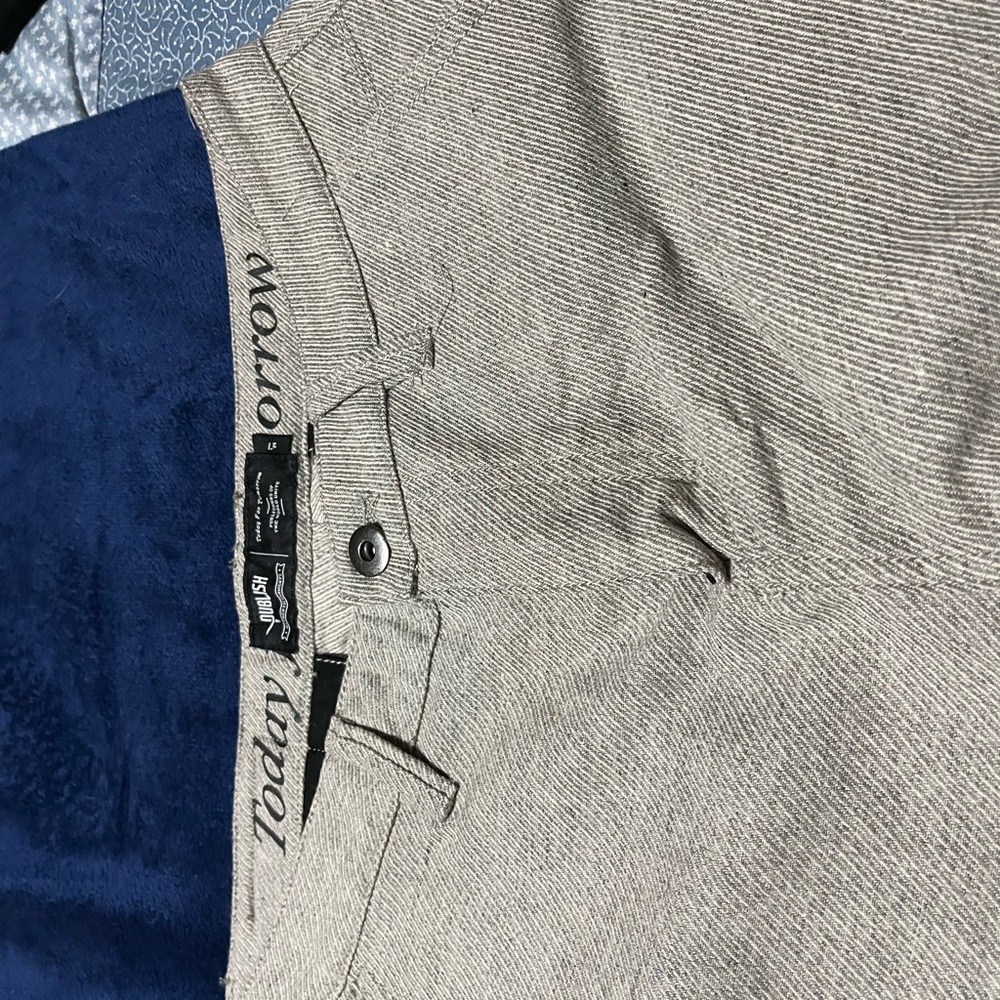 Gray Striped Pants
